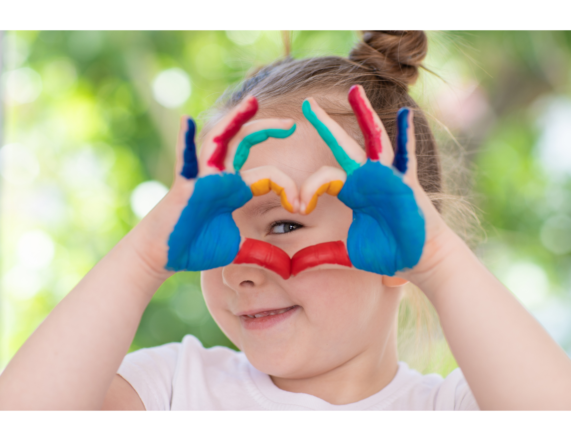 Child with paint on her hands